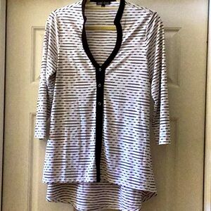 Boho Chic blouse, L black/white